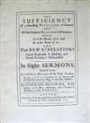 BLACKALL, OFFSPRING [or OFSPRING], Bishop of Exeter. The Sufficiency of a Standing Revelation in General [etc.].  1700